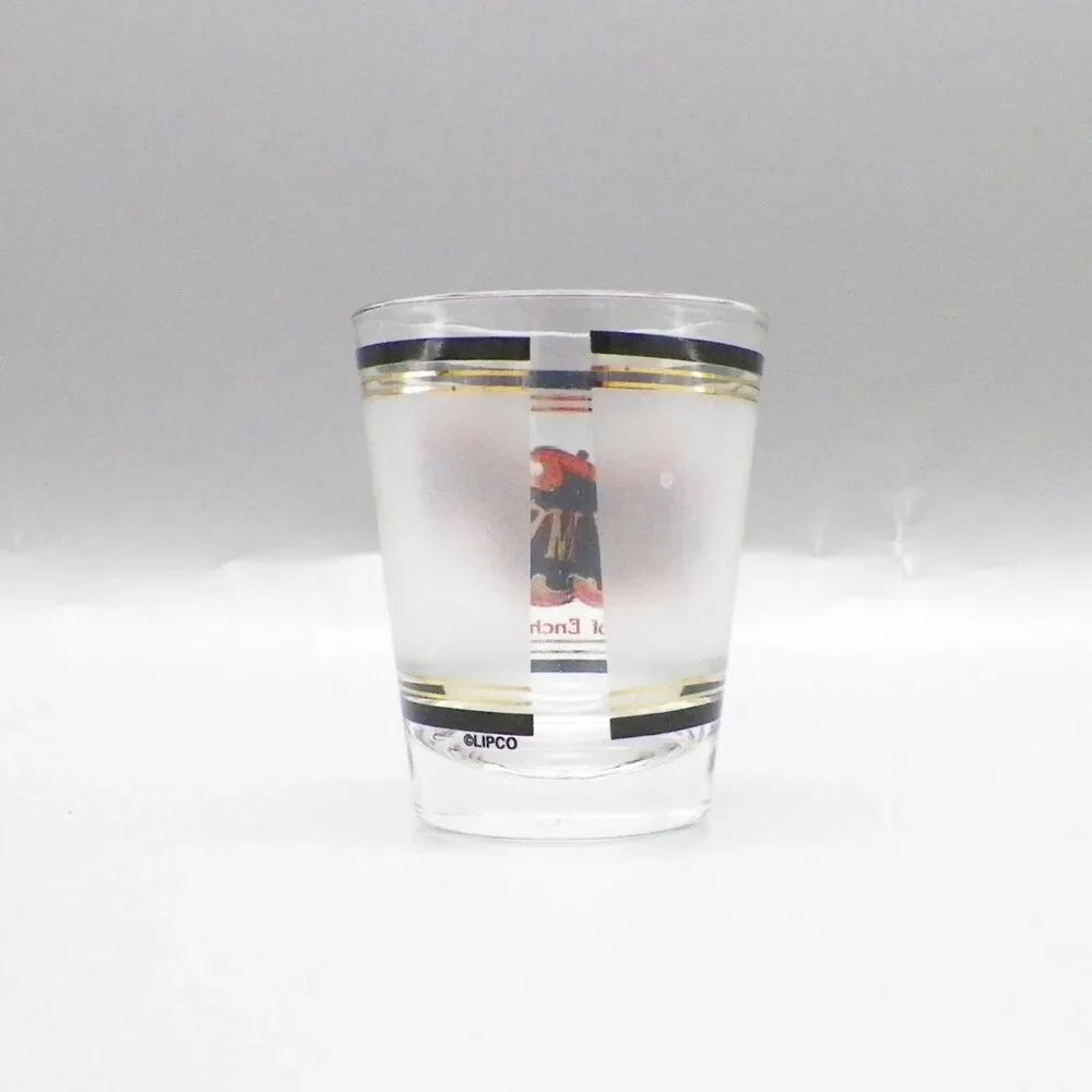 New Mexico Shotglass Souvenir Black and Gold Design